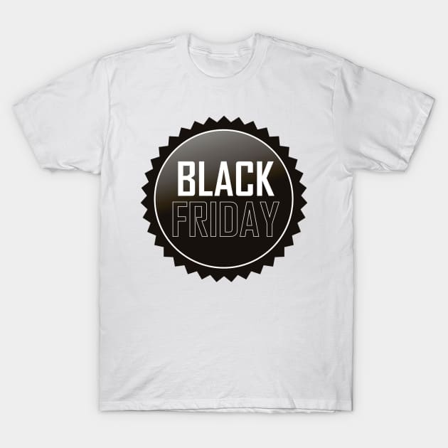 Black Friday Icon T-Shirt by gold package